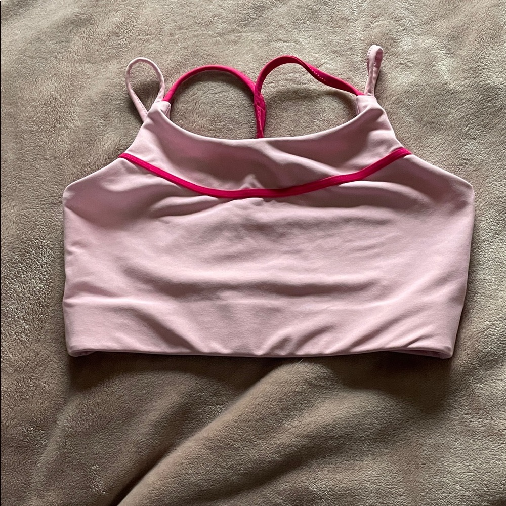 Old Navy Light Pink Kids Sports bra with Bright Pink Straps